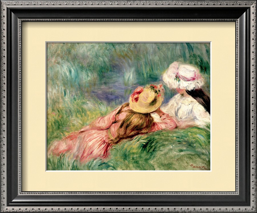 Young Girls on the River Bank by Pierre Auguste Renoir